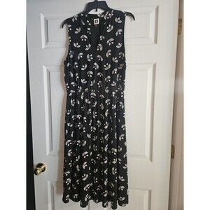 knee length dresses for ladies Anne Klein Dot-Print Tie-Front Pleated Sleeveless Midi Dress